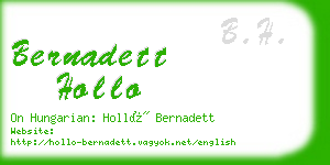 bernadett hollo business card